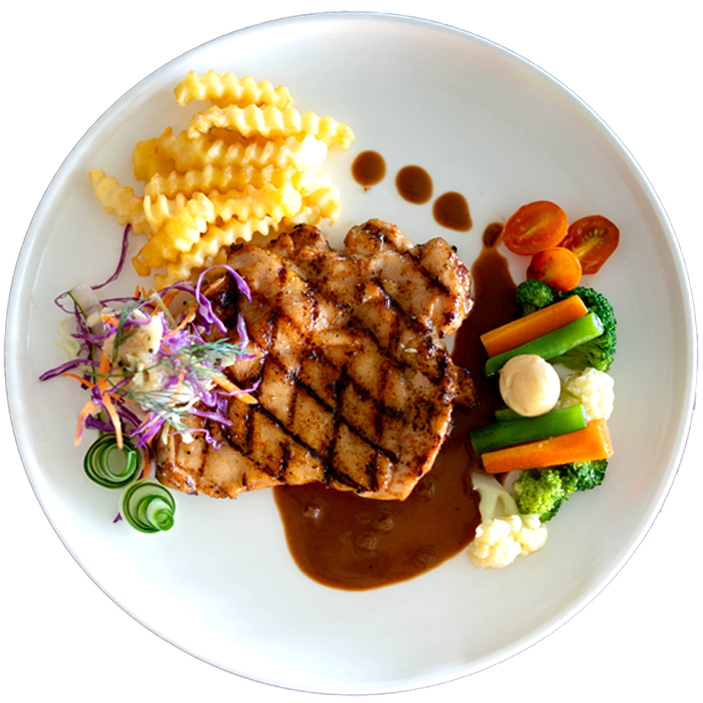 GRILLED CHICKEN STEAK<br>烤鸡排